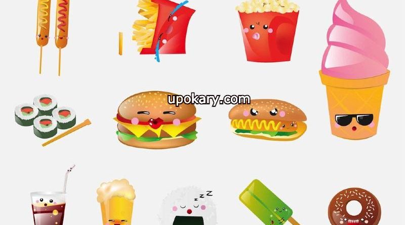 different foods and beverages