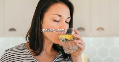Lemon water drinking