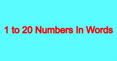 1-to-20-Numbers-In-Words